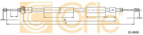 Трос, стояночная тормозная система COFLE 10.4666