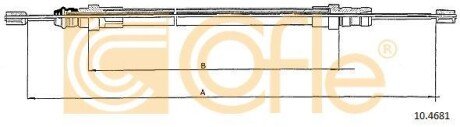 Трос, стояночная тормозная система COFLE 10.4681