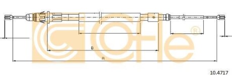 Трос ручного гальма COFLE 10.4717