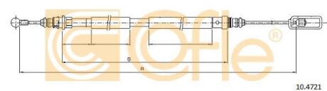 Трос, стояночная тормозная система COFLE 10.4721