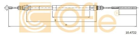 Трос, стояночная тормозная система COFLE 10.4722