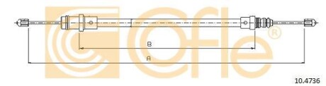 Трос, стояночная тормозная система COFLE 10.4736