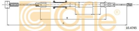 Трос, стояночная тормозная система COFLE 104745