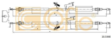 Трос ручного гальма зад. FOCUS (II) all- FOXUS CMAX COFLE 105368