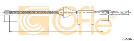 Трос, стояночная тормозная система COFLE 105382