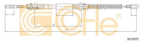 Трос, стояночная тормозная система COFLE 105973 (фото 1)