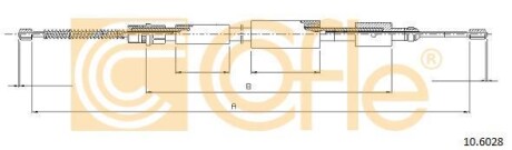 Трос, стояночная тормозная система COFLE 10.6028