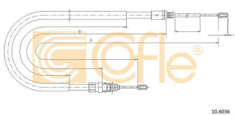 Трос ручного гальма COFLE 10.6036