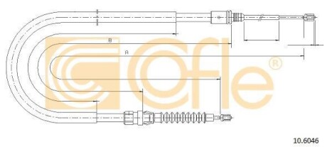 Трос ручного гальма COFLE 106046