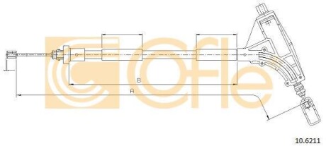 Трос, стояночная тормозная система COFLE 10.6211