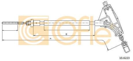 Трос, стояночная тормозная система COFLE 106223