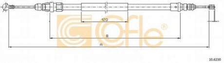 Трос, стояночная тормозная система COFLE 106230