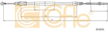 Трос, стояночная тормозная система COFLE 106231