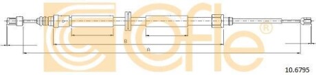 Трос, стояночная тормозная система COFLE 10.6795