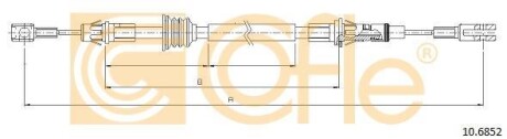 Трос ручного гальма перед. Opel Movano/Renault Master/Nissan Interstar 10/97- 1175/946 COFLE 106852