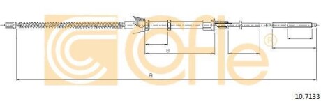 Трос ручника COFLE 10.7133 (фото 1)