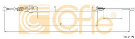 Трос, стояночная тормозная система COFLE 107139