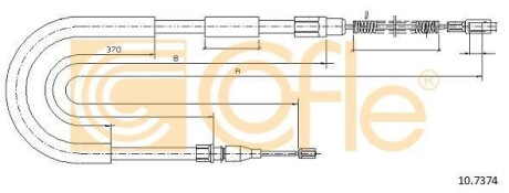 Трос, стояночная тормозная система COFLE 107374