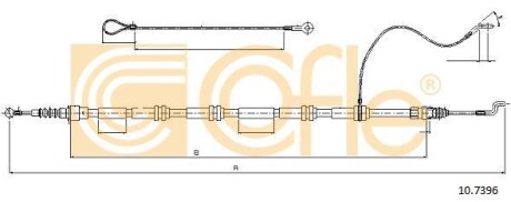 Трос ручника COFLE 10.7396