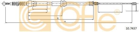 Трос ручного гальма COFLE 10.7437