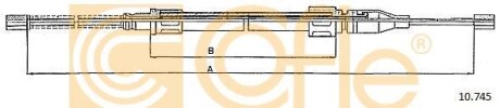Трос ручного гальма COFLE 10.745