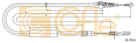 Трос, стояночная тормозная система COFLE 107512