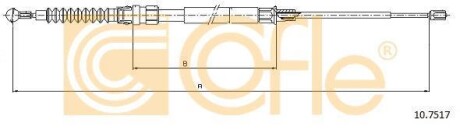 Трос, стояночная тормозная система COFLE 10.7517