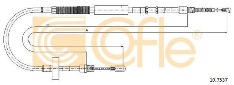 Трос, стояночная тормозная система COFLE 107537