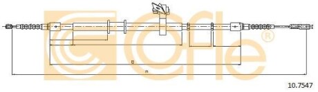 Трос, стояночная тормозная система COFLE 10.7547