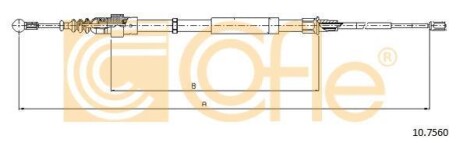 Трос, стояночная тормозная система COFLE 10.7560