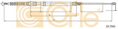 Трос, стояночная тормозная система COFLE 10.7563