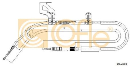 Трос ручного гальма зад. Л Audi A6 97-05 COFLE 107586