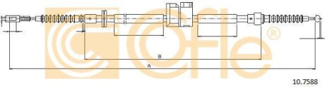 Трос ручного гальма COFLE 10.7588