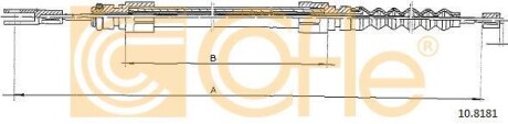 Трос, стояночная тормозная система COFLE 10.8181