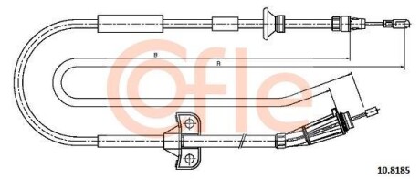 Трос ручного гальма COFLE 108185