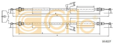 Трос, стояночная тормозная система COFLE 10.8227