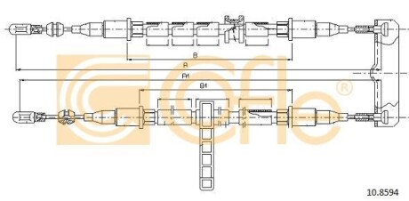 Трос, стояночная тормозная система COFLE 10.8594