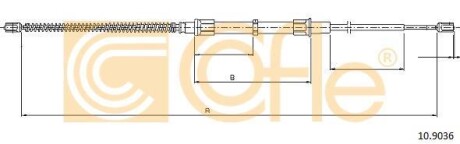 Трос, стояночная тормозная система COFLE 10.9036