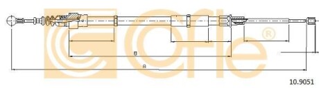 Трос ручного гальма COFLE 10.9051
