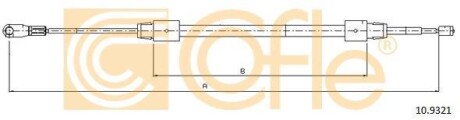 Трос, стояночная тормозная система COFLE 109321