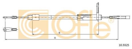 Трос, стояночная тормозная система COFLE 10.9325