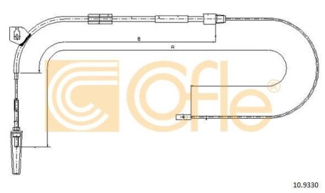 Трос, стояночная тормозная система COFLE 10.9330