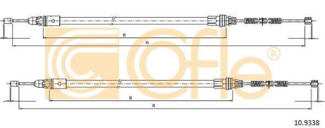Трос ручного гальма COFLE 10.9338