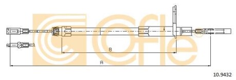 Трос ручного гальма COFLE 10.9432