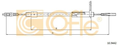 Трос, стояночная тормозная система COFLE 109442