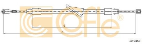 Трос ручного гальма COFLE 10.9443