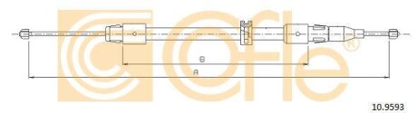 Трос, стояночная тормозная система COFLE 10.9593