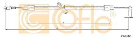 Трос, стояночная тормозная система COFLE 109868