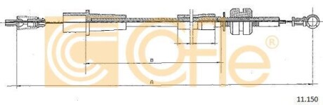 Трос газа COFLE 11.150