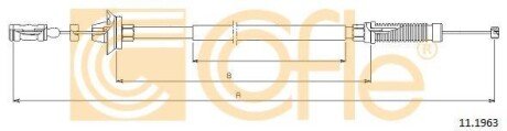 Трос акселератора 1107/921 Citroen Jumper DS 1.9-TDS 1.9 94- COFLE 11.1963